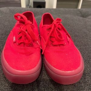 Vans Bold Red Lace-Up Sneakers
